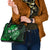 Fiji Masi Paisley With Hibiscus Tapa Shoulder Handbag Green Version LT01 - Polynesian Pride