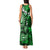 Fiji Masi Paisley With Hibiscus Tapa Tank Maxi Dress Green Version LT01 - Polynesian Pride