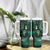 Fiji Masi Paisley With Hibiscus Tapa Tumbler With Handle Green Version