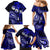 Fiji Masi Paisley With Hibiscus Tapa Family Matching Mermaid Dress and Hawaiian Shirt Navy Blue Version LT01 - Polynesian Pride