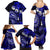 Fiji Masi Paisley With Hibiscus Tapa Family Matching Summer Maxi Dress and Hawaiian Shirt Navy Blue Version LT01 - Polynesian Pride