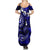 Fiji Masi Paisley With Hibiscus Tapa Family Matching Summer Maxi Dress and Hawaiian Shirt Navy Blue Version LT01 - Polynesian Pride