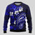 Fiji Masi Paisley With Hibiscus Tapa Ugly Christmas Sweater Navy Blue Version LT01 - Polynesian Pride