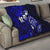 Fiji Masi Paisley With Hibiscus Tapa Quilt Navy Blue Version LT01 - Polynesian Pride