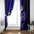 Fiji Masi Paisley With Hibiscus Tapa Window Curtain Navy Blue Version LT01 - Polynesian Pride