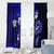 Fiji Masi Paisley With Hibiscus Tapa Window Curtain Navy Blue Version LT01 - Polynesian Pride