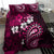 Fiji Masi Paisley With Hibiscus Tapa Bedding Set Pink Version LT01 - Polynesian Pride
