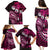 Fiji Masi Paisley With Hibiscus Tapa Family Matching Puletasi Dress and Hawaiian Shirt Pink Version LT01 - Polynesian Pride