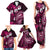 Fiji Masi Paisley With Hibiscus Tapa Family Matching Tank Maxi Dress and Hawaiian Shirt Pink Version LT01 - Polynesian Pride