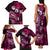 Fiji Masi Paisley With Hibiscus Tapa Family Matching Tank Maxi Dress and Hawaiian Shirt Pink Version LT01 - Polynesian Pride