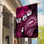 Fiji Masi Paisley With Hibiscus Tapa Garden Flag Pink Version LT01 House Flag Pink - Polynesian Pride