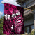 Fiji Masi Paisley With Hibiscus Tapa Garden Flag Pink Version LT01 - Polynesian Pride