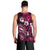 Fiji Masi Paisley With Hibiscus Tapa Men Tank Top Pink Version LT01 - Polynesian Pride