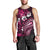 Fiji Masi Paisley With Hibiscus Tapa Men Tank Top Pink Version LT01 - Polynesian Pride