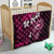 Fiji Masi Paisley With Hibiscus Tapa Quilt Pink Version LT01 - Polynesian Pride