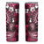 Fiji Masi Paisley With Hibiscus Tapa Skinny Tumbler Pink Version