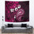 Fiji Masi Paisley With Hibiscus Tapa Tapestry Pink Version LT01 - Polynesian Pride