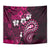 Fiji Masi Paisley With Hibiscus Tapa Tapestry Pink Version LT01 - Polynesian Pride