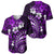 Fiji Masi Paisley Baseball Jersey Fijian Hibiscus Tapa Purple Version LT01 - Polynesian Pride