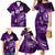 Fiji Masi Paisley Family Matching Mermaid Dress and Hawaiian Shirt Fijian Hibiscus Tapa Purple Version LT01 - Polynesian Pride