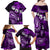 Fiji Masi Paisley Family Matching Off Shoulder Maxi Dress and Hawaiian Shirt Fijian Hibiscus Tapa Purple Version LT01 - Polynesian Pride