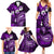 Fiji Masi Paisley Family Matching Summer Maxi Dress and Hawaiian Shirt Fijian Hibiscus Tapa Purple Version LT01 - Polynesian Pride