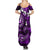 Fiji Masi Paisley Family Matching Summer Maxi Dress and Hawaiian Shirt Fijian Hibiscus Tapa Purple Version LT01 - Polynesian Pride