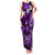 Fiji Masi Paisley Family Matching Tank Maxi Dress and Hawaiian Shirt Fijian Hibiscus Tapa Purple Version LT01 Mom's Dress Purple - Polynesian Pride