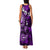 Fiji Masi Paisley Family Matching Tank Maxi Dress and Hawaiian Shirt Fijian Hibiscus Tapa Purple Version LT01 - Polynesian Pride