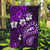 Fiji Masi Paisley Garden Flag Fijian Hibiscus Tapa Purple Version LT01 Garden Flag Purple - Polynesian Pride