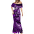 Fiji Masi Paisley Mermaid Dress Fijian Hibiscus Tapa Purple Version LT01 - Polynesian Pride