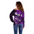 Fiji Masi Paisley Off Shoulder Sweater Fijian Hibiscus Tapa Purple Version LT01 - Polynesian Pride