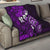 Fiji Masi Paisley Quilt Fijian Hibiscus Tapa Purple Version LT01 - Polynesian Pride