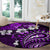 Fiji Masi Paisley Round Carpet Fijian Hibiscus Tapa Purple Version LT01 - Polynesian Pride