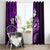 Fiji Masi Paisley Window Curtain Fijian Hibiscus Tapa Purple Version LT01 - Polynesian Pride