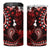 Fiji Masi Paisley 4 in 1 Can Cooler Tumbler Fijian Hibiscus Tapa Red Version