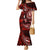 Fiji Masi Paisley Family Matching Mermaid Dress and Hawaiian Shirt Fijian Hibiscus Tapa Red Version LT01 Mom's Dress Red - Polynesian Pride