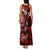 Fiji Masi Paisley Family Matching Tank Maxi Dress and Hawaiian Shirt Fijian Hibiscus Tapa Red Version LT01 - Polynesian Pride