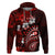 Fiji Masi Paisley Hoodie Fijian Hibiscus Tapa Red Version LT01 Pullover Hoodie Red - Polynesian Pride