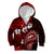 Fiji Masi Paisley Kid Hoodie Fijian Hibiscus Tapa Red Version LT01 - Polynesian Pride