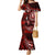 Fiji Masi Paisley Mermaid Dress Fijian Hibiscus Tapa Red Version LT01 Women Red - Polynesian Pride