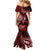 Fiji Masi Paisley Mermaid Dress Fijian Hibiscus Tapa Red Version LT01 - Polynesian Pride