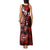 Fiji Masi Paisley Tank Maxi Dress Fijian Hibiscus Tapa Red Version LT01 - Polynesian Pride