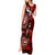 Fiji Masi Paisley Tank Maxi Dress Fijian Hibiscus Tapa Red Version LT01 - Polynesian Pride