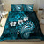 Fiji Masi Paisley Bedding Set Fijian Hibiscus Tapa Sky Blue Version LT01 - Polynesian Pride