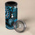 Fiji Masi Paisley 4 in 1 Can Cooler Tumbler Fijian Hibiscus Tapa Sky Blue Version