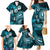 Fiji Masi Paisley Family Matching Mermaid Dress and Hawaiian Shirt Fijian Hibiscus Tapa Sky Blue Version LT01 - Polynesian Pride