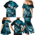 Fiji Masi Paisley Family Matching Mermaid Dress and Hawaiian Shirt Fijian Hibiscus Tapa Sky Blue Version LT01 - Polynesian Pride