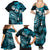 Fiji Masi Paisley Family Matching Summer Maxi Dress and Hawaiian Shirt Fijian Hibiscus Tapa Sky Blue Version LT01 - Polynesian Pride