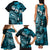 Fiji Masi Paisley Family Matching Tank Maxi Dress and Hawaiian Shirt Fijian Hibiscus Tapa Sky Blue Version LT01 - Polynesian Pride